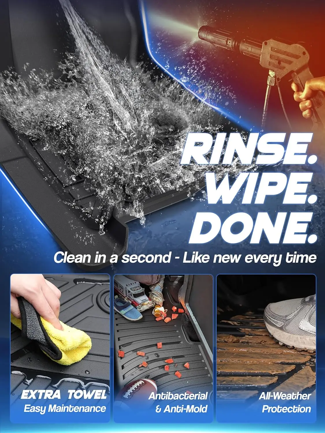 ل Jetour T2 Traveler 2024 2025 2026 الحصير الجذع الحصير جميع الأحوال الجوية مقاوم للماء المضادة للانزلاق الجبهة الخلفية البضائع بطانة منصات القدم #3