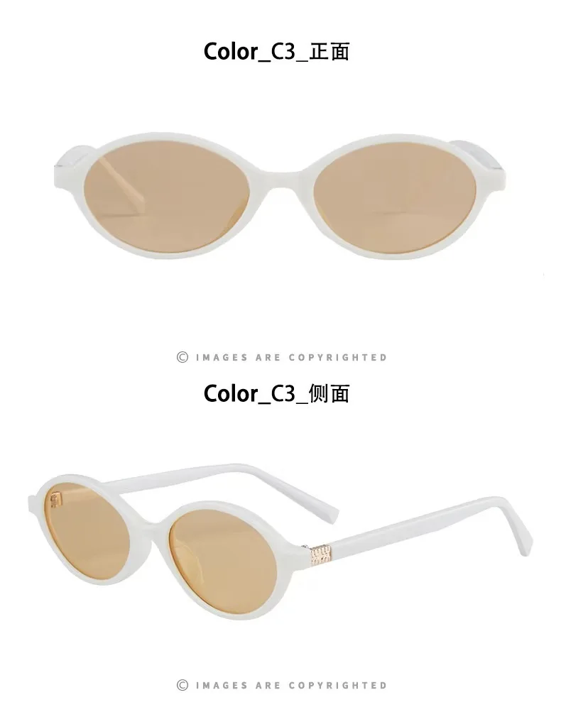 Neue Vintage Ovale Sonnenbrille für Damen und Herren Marken-Ellipsen-Sonnenbrille Ovale Brillen für Männer und Frauen – Detail 12