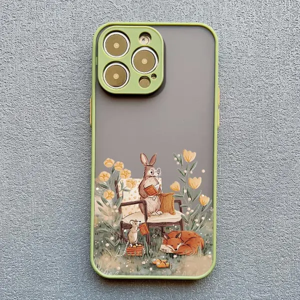Cartoon Tier Freizeit Telefon Fall Für iPhone XR XS X 17 16 11 12 13 14 15 Pro Max mini 16 15 14 Plus Stoßfest Matte Abdeckung – Detail 8