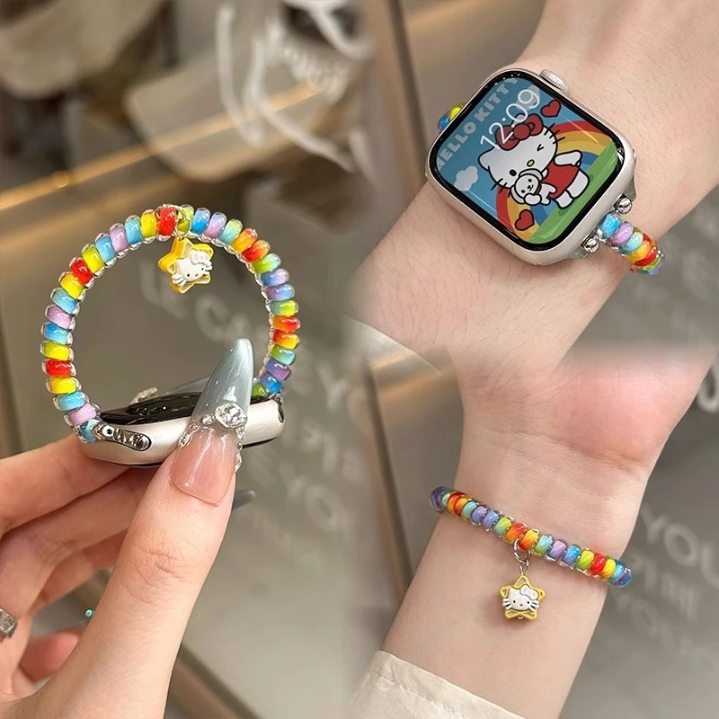 Süßes Scrunchie-Armband für Apple Watch-Armbänder Ultra 2 49 mm 40 mm 41 mm 44 mm 45 46 mm dehnbares Armband iWatch Serie 10 9 8 7 5 SE