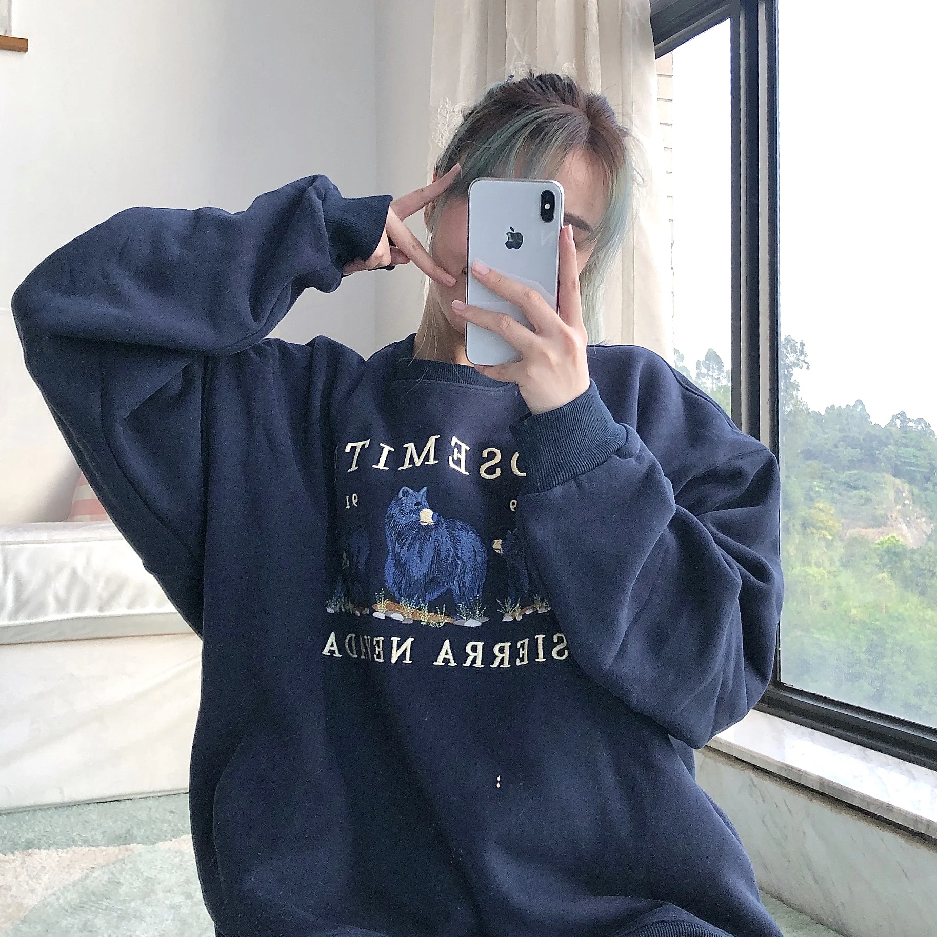 

Большая толстовка с капюшоном на подкладке Brandy Girl в американском стиле ретро BM Tee Bears с вышивкой Jaet, женская модная круглая толстовка Ne Long Sve