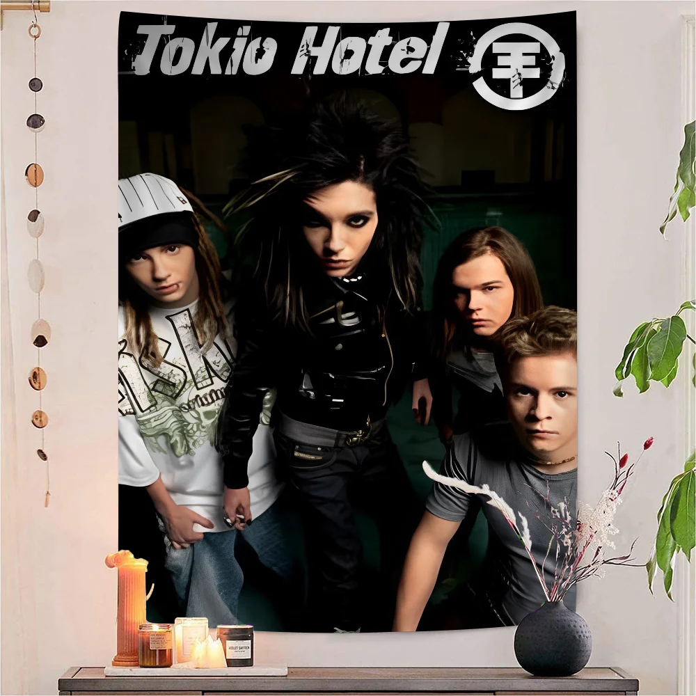 

Bill Kaulitz Tom Tokio Hotel Hippie Wall Hanging Tapestries Bohemian Wall Tapestries Mandala INS Home Decor