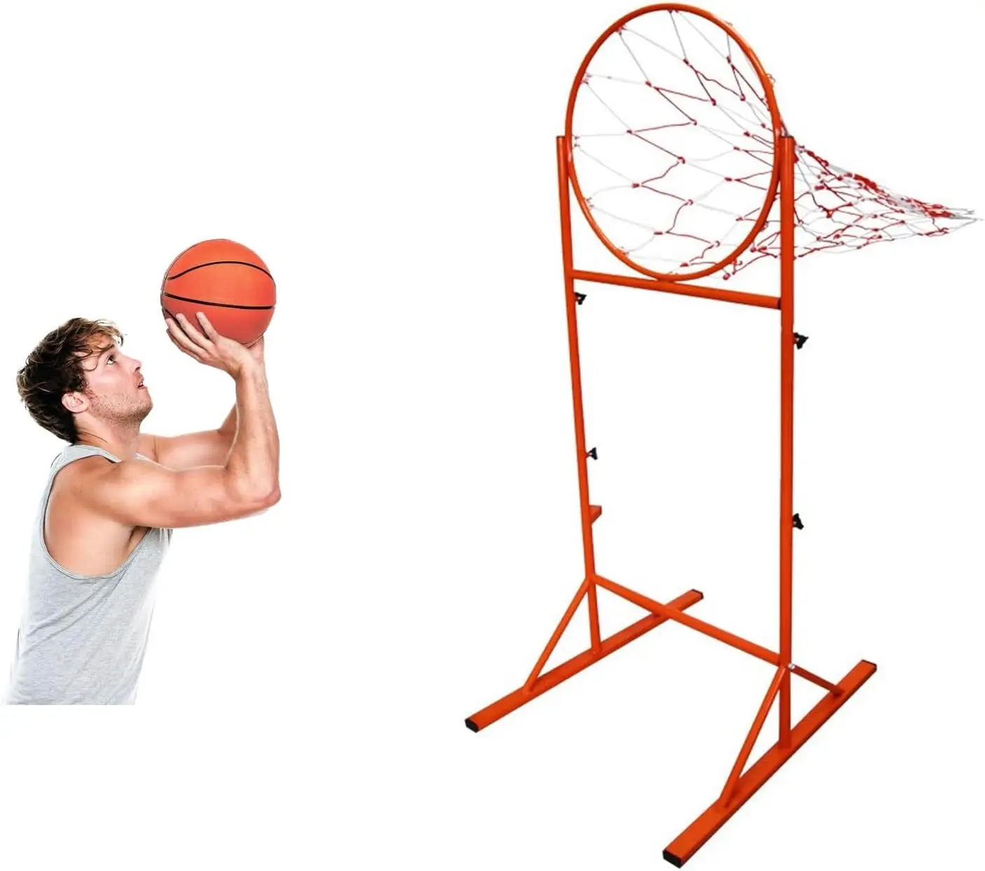 Dispositivo di passaggio del basket in acciaio inossidabile Prodotto essenziale per giocatori di basket Attrezzatura per l'allenamento di passaggio di tiro professionale