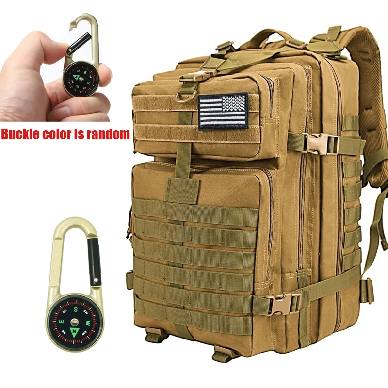 

Amazon Outdoor Sports 3P Bag Large Capacity Camping Outdoor Hiking Bag Camouflage Tactical BackpackGive a compass