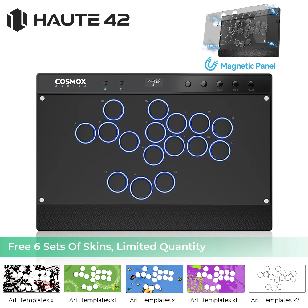 

Haute42 C16 Magnetic Leverless Hitbox Controller Stickless Arcade Controller Keyboard For PC/PS4/PS5/Switch Hitbox Fighting Game