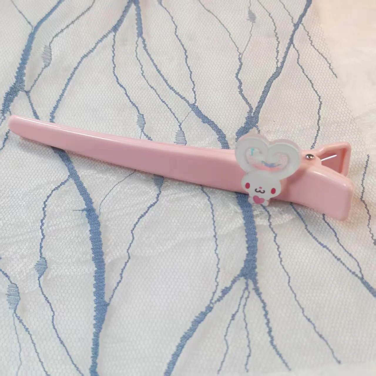 Cute Pink Hair Clips - Bear & bunny designs, add playful touch to hairstyles. Ideal for cute/edgy looks.