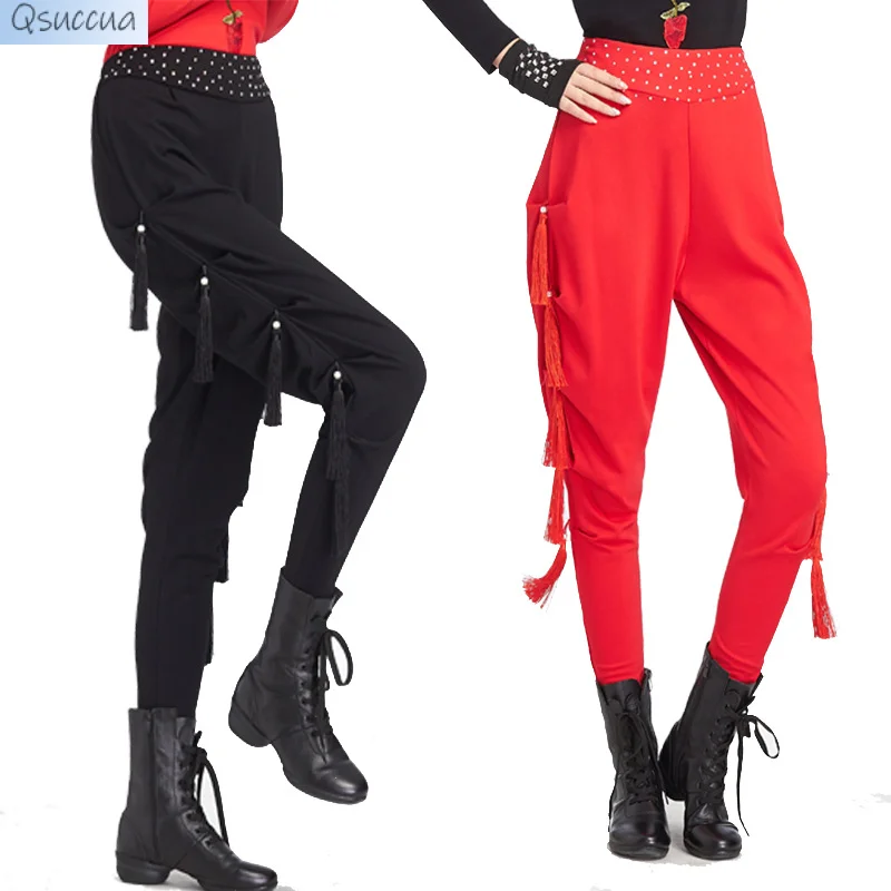 

New Style Modern Dance Fashion Trousers Square Dance Tassel Pants Harem Pants Jazz Dance Performance Costumes