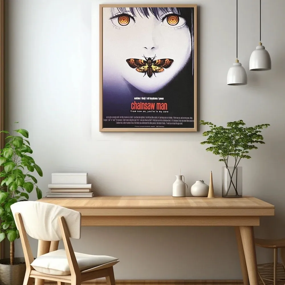 Popular Anime Chainsaw Man Makima Canvas Poster Wall Art Picture for Living Room Bedroom Playroom Bar Club Modern Home Decor Pos