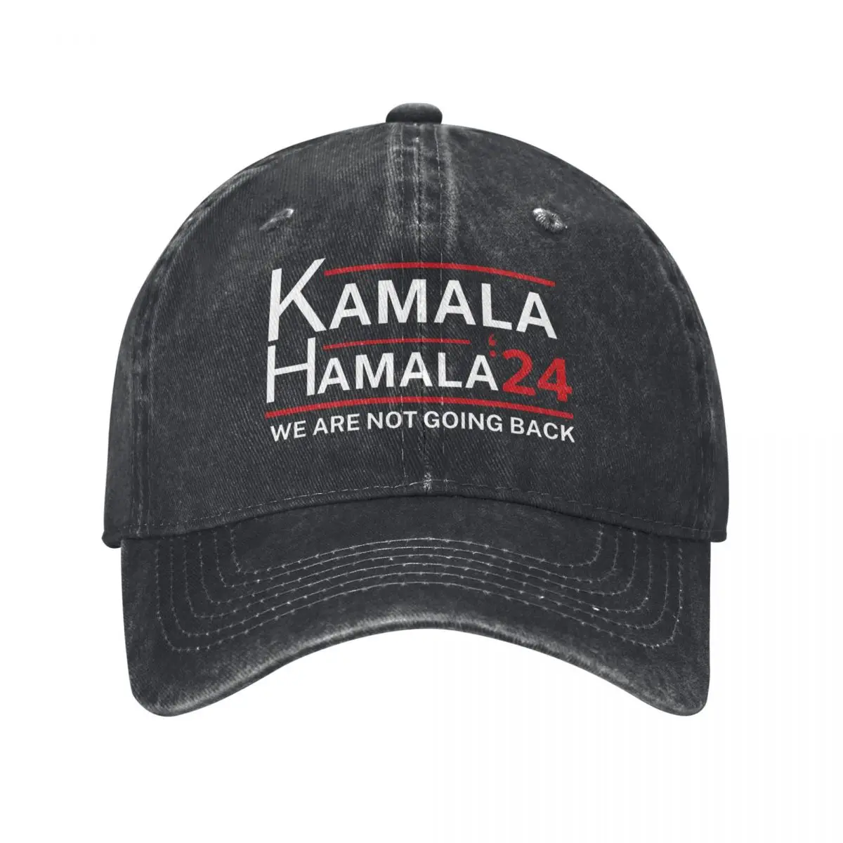 Kamala Harris 2024 We Are Not Going Back Baseball Caps Retro Distressed Washed Sun Cap Unisex Style Outdoor All Seasons Hats Cap