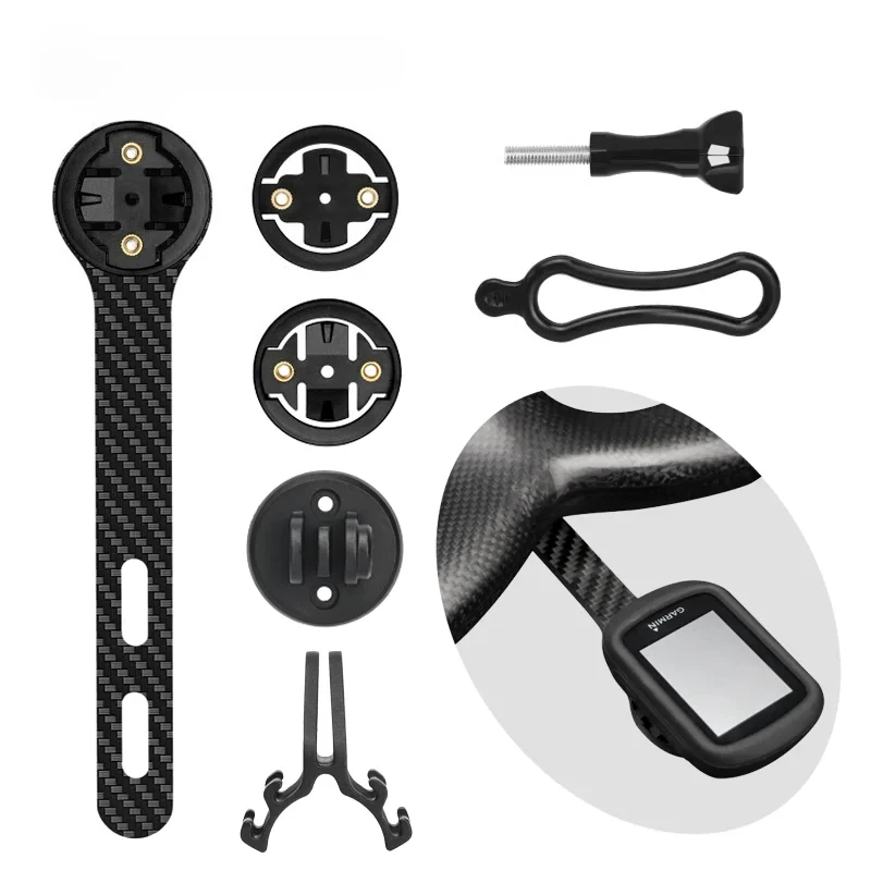 

Bicycle Computer Holder Carbon Fiber Bracket Road Bike Stopwatch Speedometer Mount Holder For Garmin Gopro Bryton Light Stand