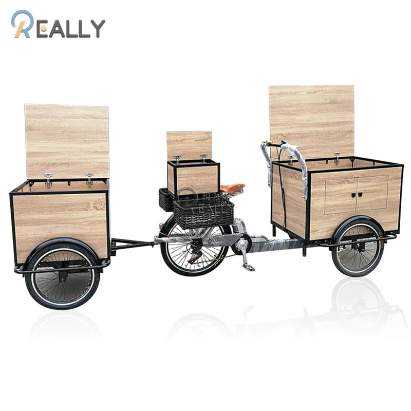 Multi Function Electric Tricycle Coffee Vending Carts 3 Wheels Adult Cargo Bike For Sale With Ce Certification Coffee Cart Bicyc