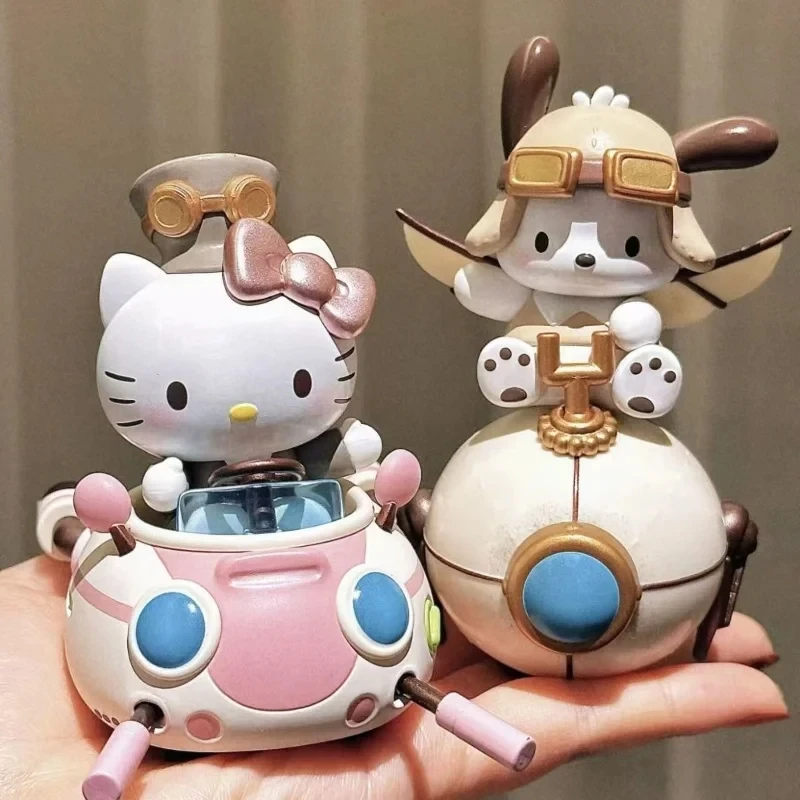 Original Sanrio Family Steampunk Series Fine Blind Box Tide Play Kuromi Melody Tabletop Display Surprise Toy Gift Birthday Gifts