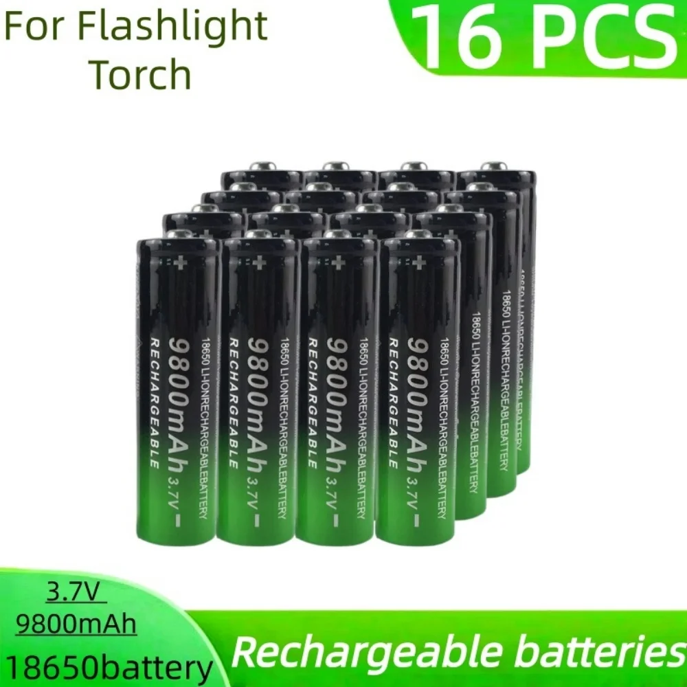 2025new شحن سريع 18650 بطارية عالية الجودة 9800mah 3.7 فولت 18650 بطارية ليثيوم أيون مصباح يدوي شحن البطارية #5