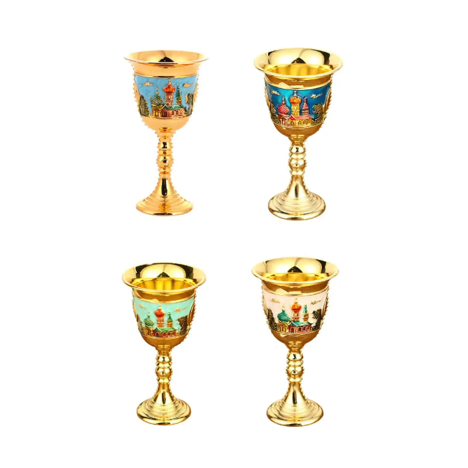 Vintage Medieval Goblet Party Supplies Alloy Wine Cup for Party Bar Blessing