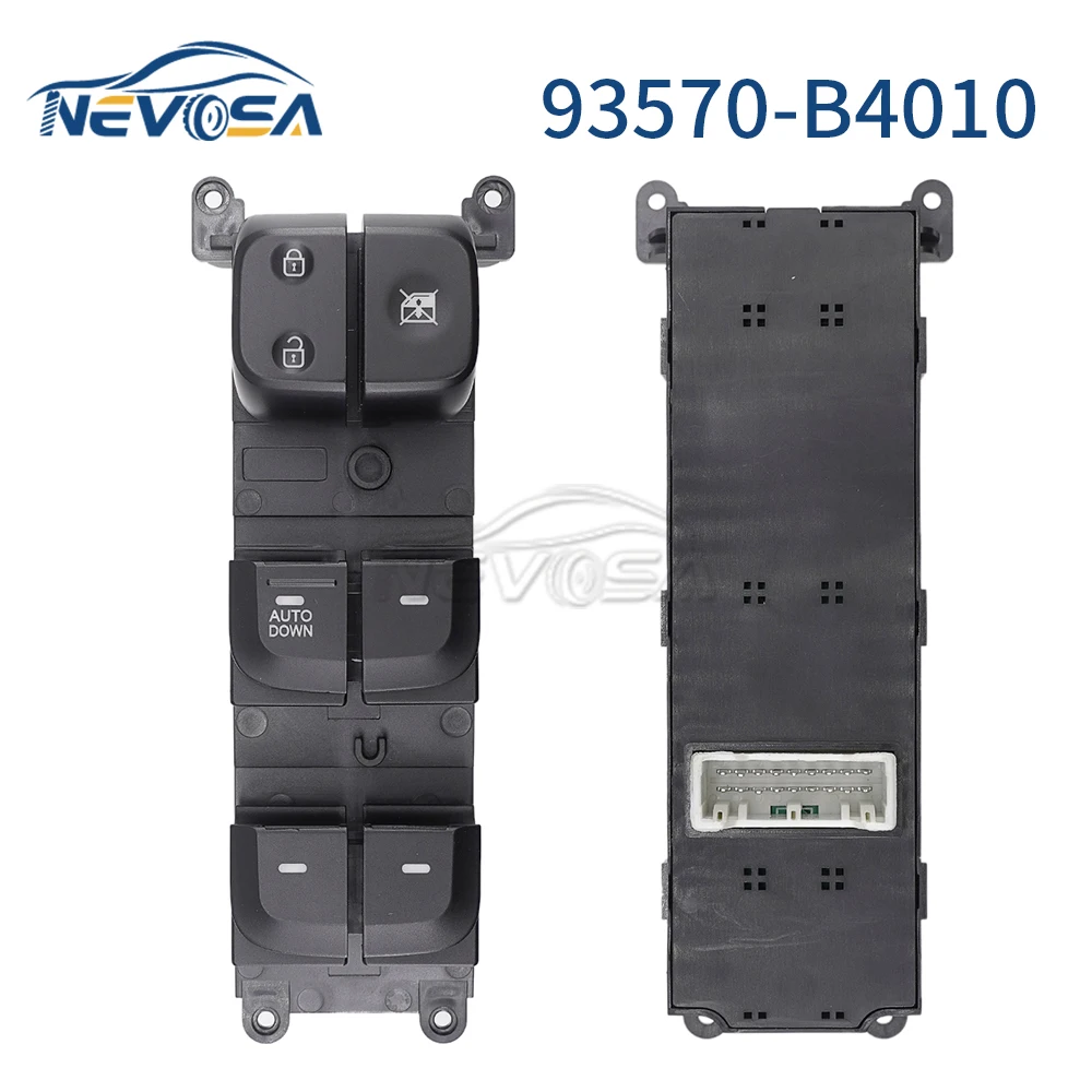 NEVOSA Auto Control Master Window Switch 93570-B4010 93570B4010 For Hyundai i10 2014-2016 Electric Car Parts 18Pins