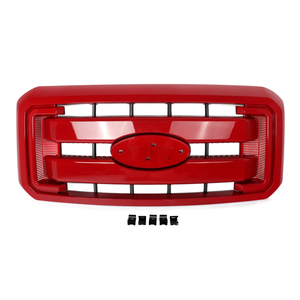 Modified for F250 For 2011 2012 2013 2014 2015 2016 F250 F350 F450 F550 Super Duty Front Bumper Grille Vermilion Red E4 Magickit