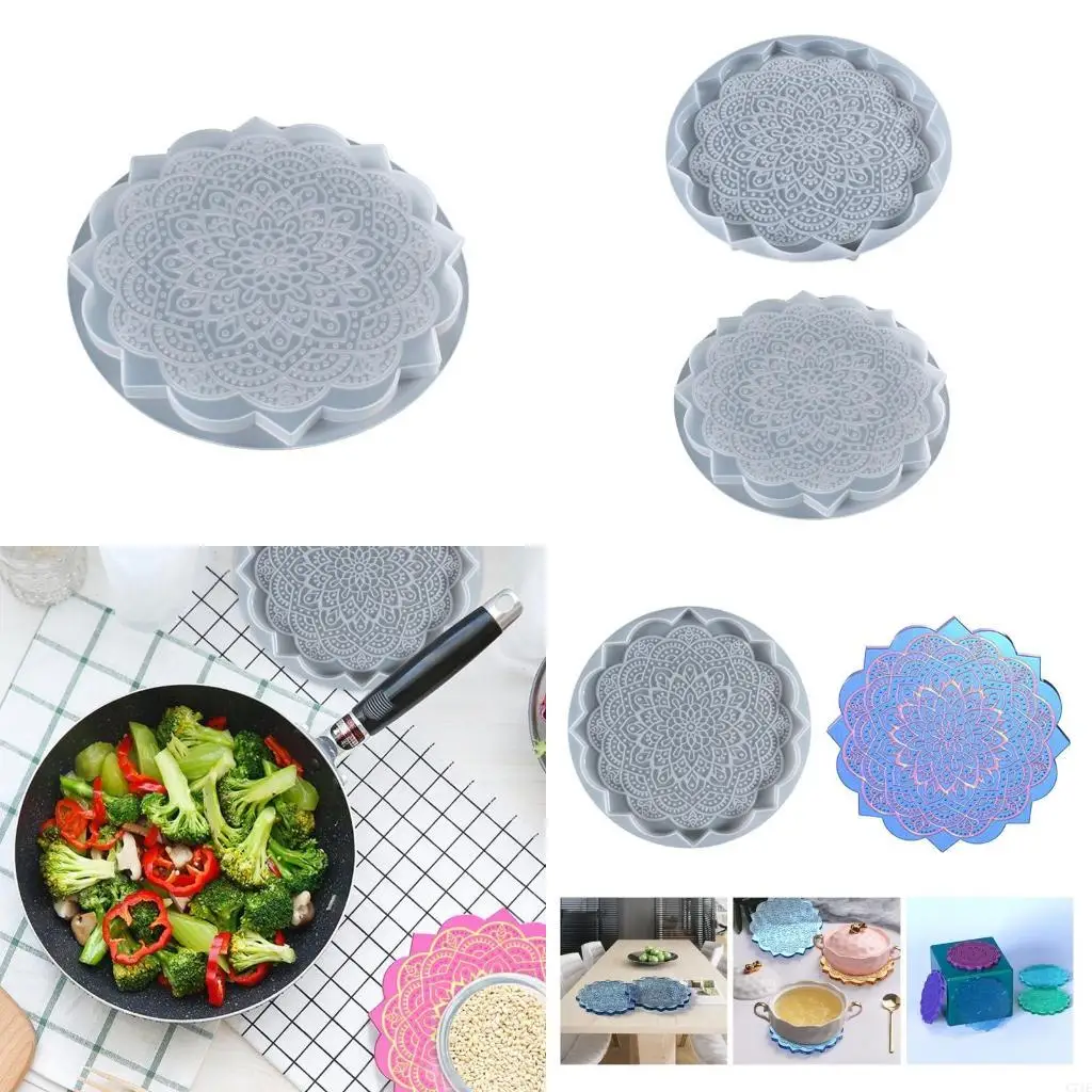 Mandala Placemat Mold Silicone Jewelry Tray Epoxy Resin Casting Mold