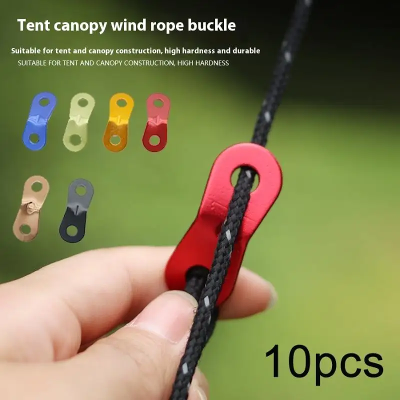 10 Stück Camping-Zeltseilhalter Zeltwindschnur-Schnalle Zeltzubehör Seilspanner-Stopper-Schnalle ﻿ Seilspanner〔CC33〕 – Detail 1