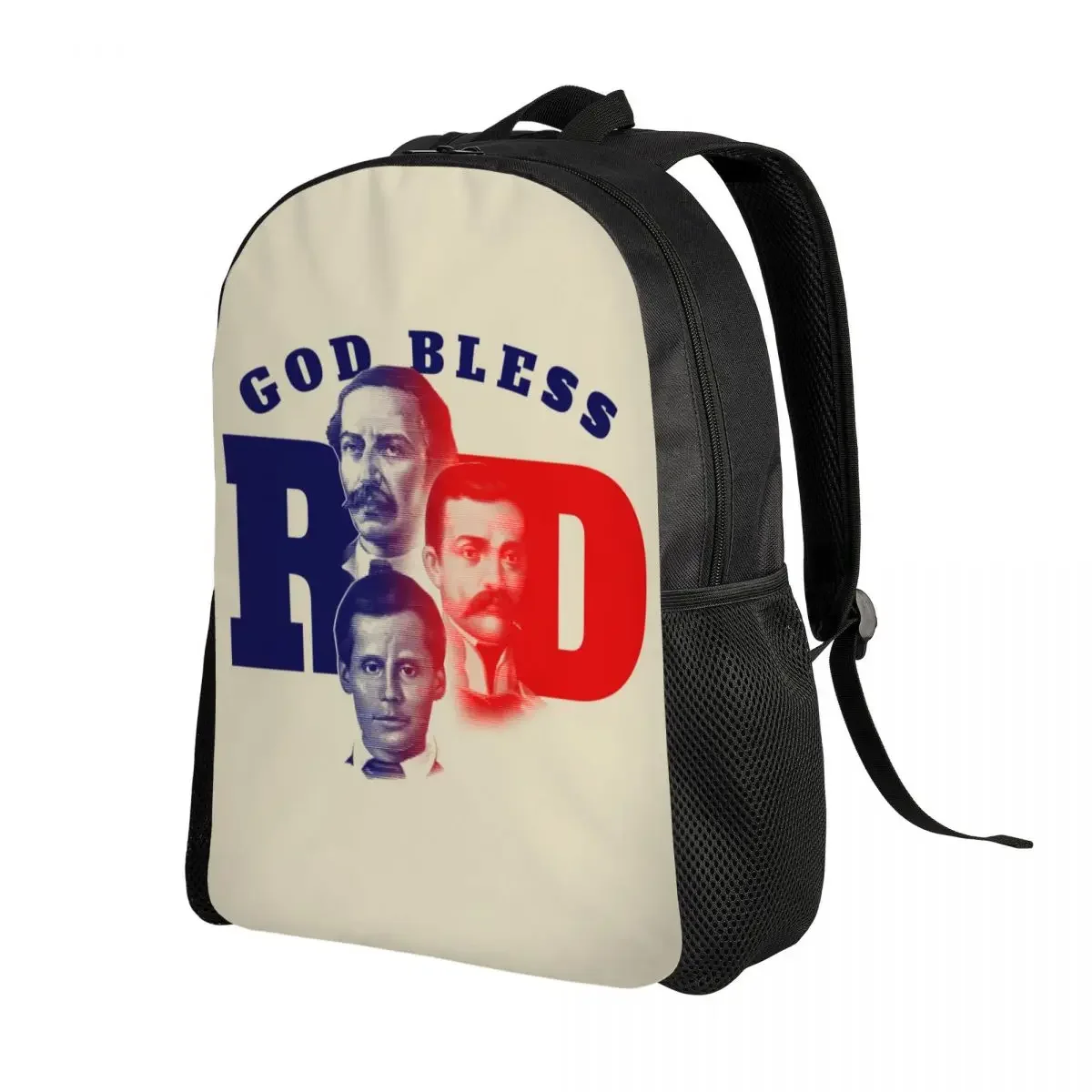 남성 여성을위한 맞춤형 도미니카 공화국 배낭 방수 학교 대학 가방 인쇄 Bookbag