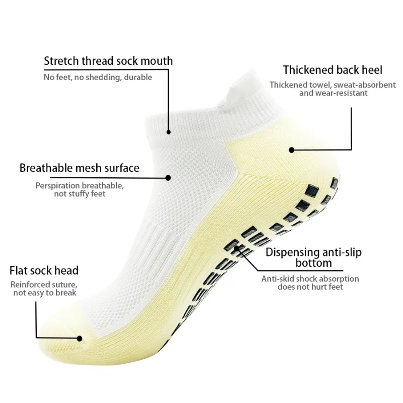Short Professional Thick Towel Bottom With Sweat Absorption Odor Prevention Adhesive Anti Slip Football Soccer Sports Socks