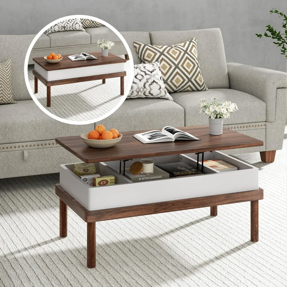 

Rising Top Coffee Table with Secret Storage, Dining Table with Lift Mechanism