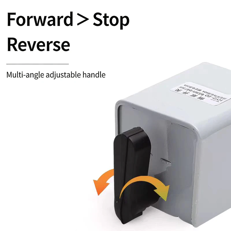 HY2 Series 15A 30A 60A Reversing Switch 220V 380V Motor Forward/Reverse Control Switch 3 Phase Electric Motor Reversing Switch