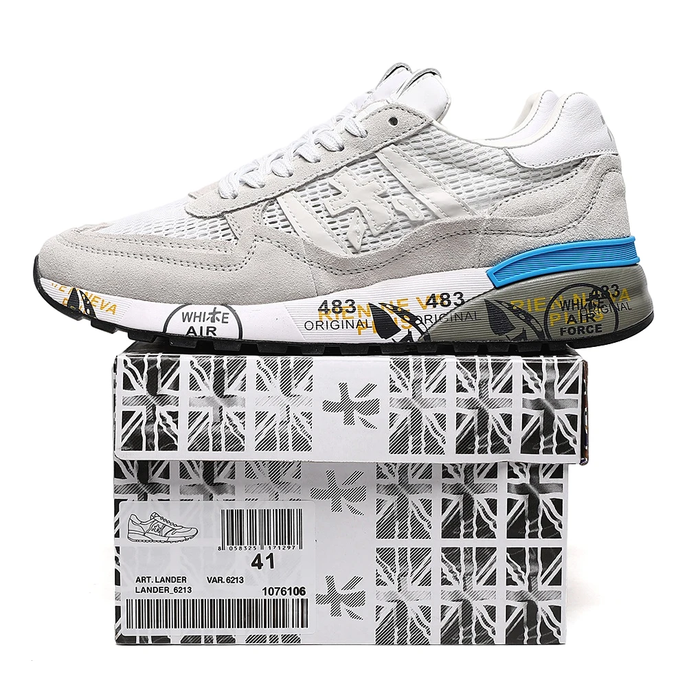 premiata shoes original 2024 fashion sneakers men's casual leather sports small white trendy shoes Premiata luxury