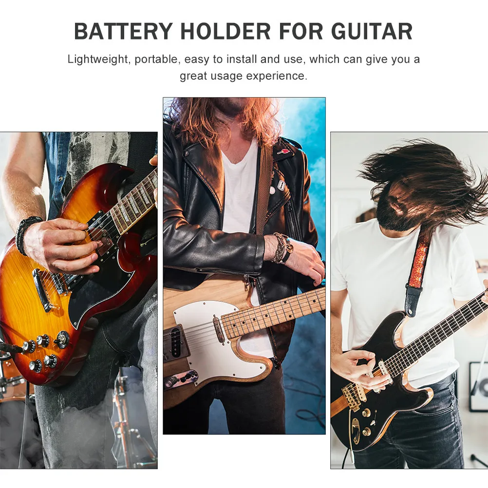 2Pcs 9V Battery Box for Guitar Pickup Small Compact Surface Mount Battery Holder Ideal for Guitars Basses Indoor Stage Ktv Setup