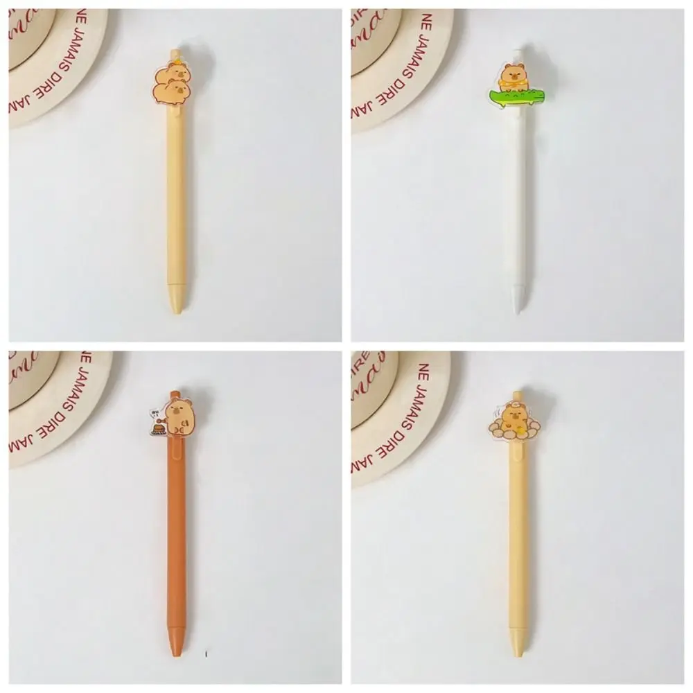 Cute Capybara Press Gel Pens Creative Cartoon Anime Black Ink Signature Pens High Appearance Level Portable Writing Supplies
