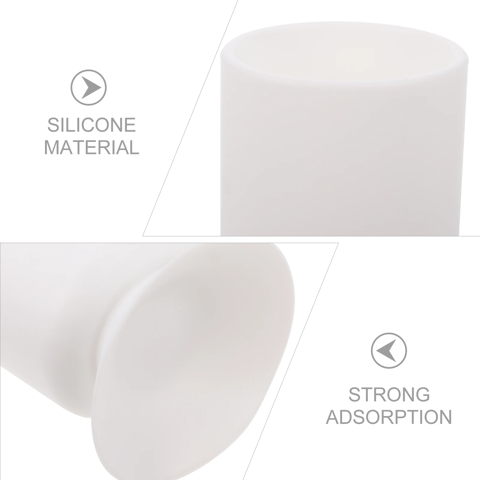 

Silicone Makeup Brush Holder Suction Pen Stand Office Stationery Storage Organizer Anti Fall Pencil Bucket