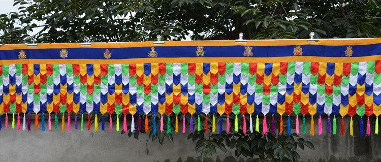 500CM long Wholesale Buddhist supply Buddhism Temple HOME buddha Hall Wall decorative Enclosing Banner curtain Tapestry drapery