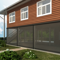 Zip Screen Outdoor Blinds Customized Blackout Privacy Remote Control Waterproof Shade Motorized Outdoor Windproof Roller Blinds