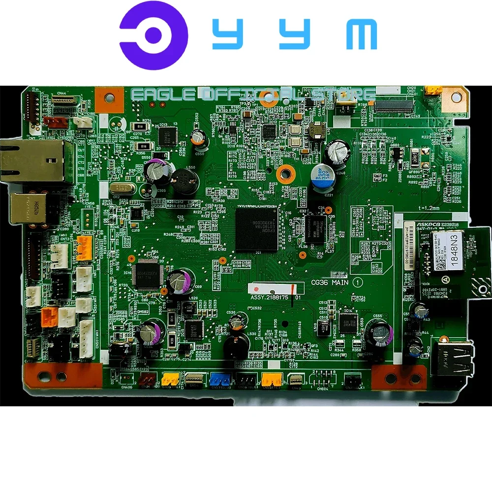 Original Used Formatter Main MotherBoard For Epson WF3640 WF3641 The cracked version does not require a chip