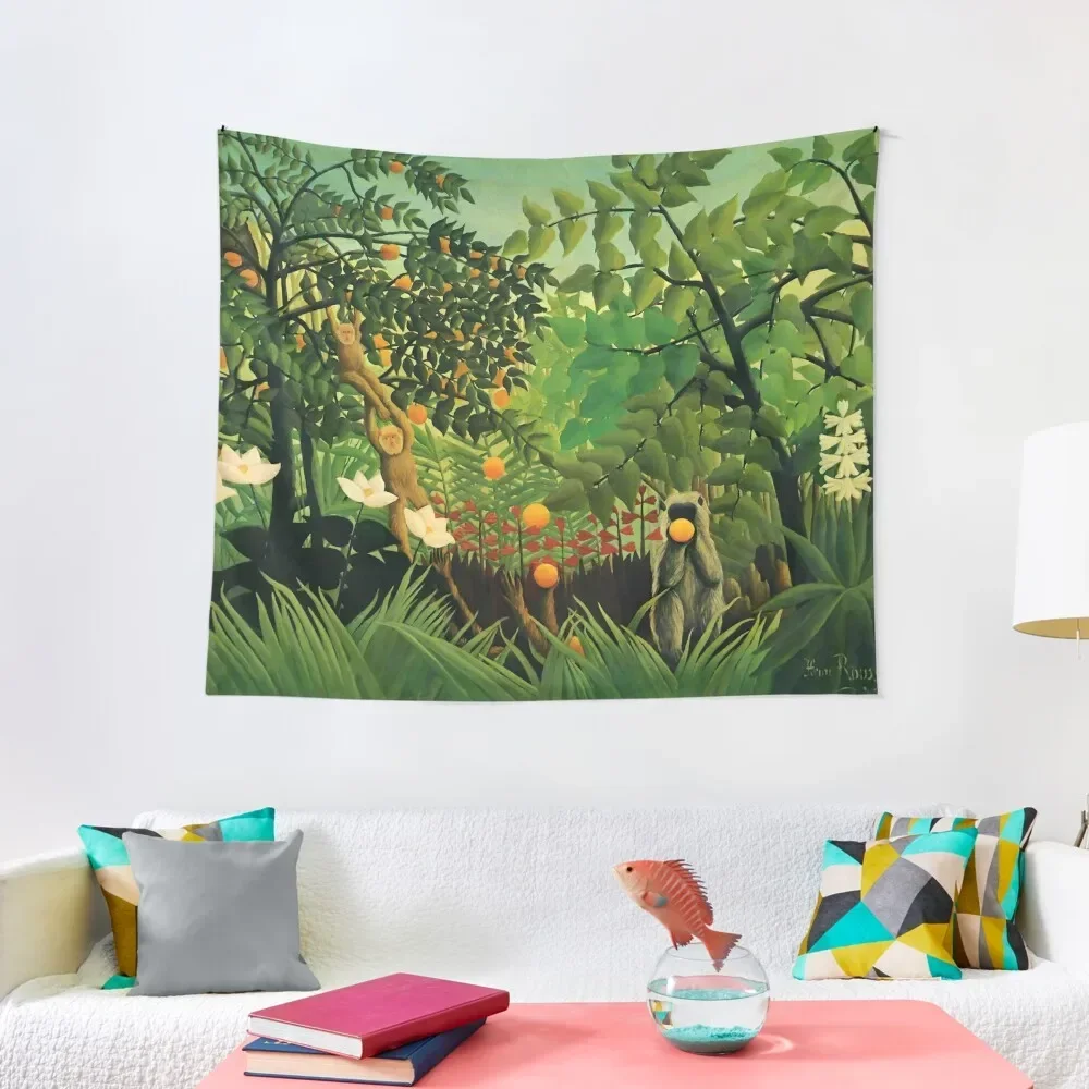 

Henri Rousseau Exotic landscape, 1910 Tapestry Room Decorating Aesthetic Decorative Wall Decoration Aesthetic Tapestry