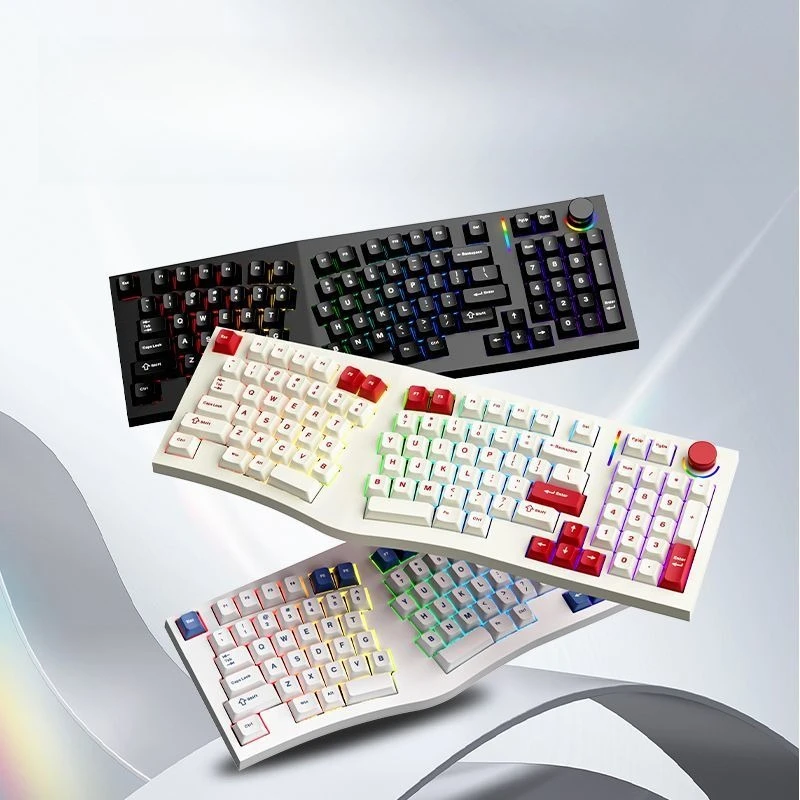 98pro ergonomic 3° slope full-key hot-swappable RGB mechanical keyboard