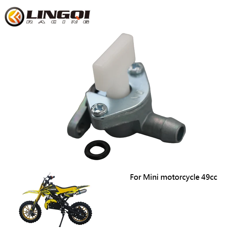 LINGQI RACING Motorcycle Fuel Tap Petrol Switch Tap Pocket Cock Valve Switches for 47 49cc Engine Mini Motor Dirt Bike ATV