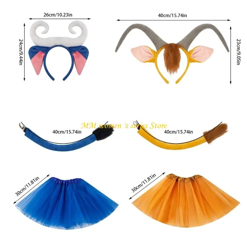 Q39C Accessorio per capelli elastico per orecchie animale, lavabile in lavatrice, materiali traspiranti per feste, costumi,