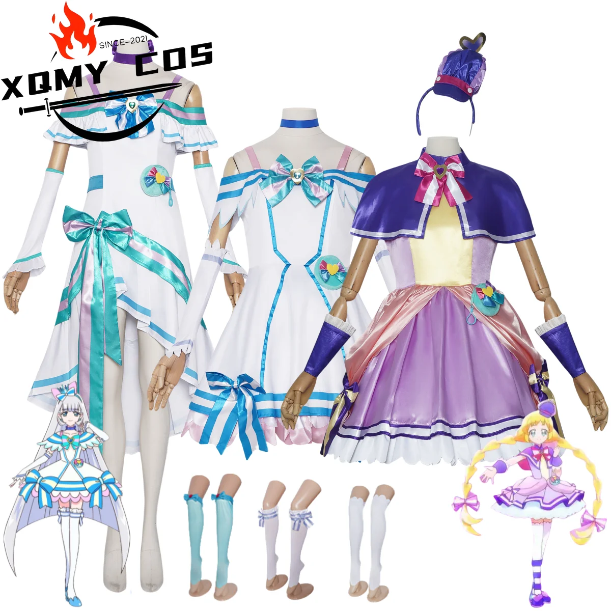 Xqanime Pretty Cure Inukai Iroha Nekoyashiki Yuki Nekoyashiki Mayu Cosplay Cost…
