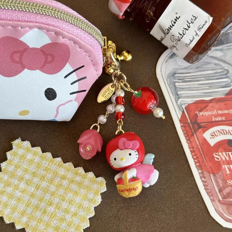 Breloczek Sanrio Anime Hello Kitty, uroczy breloczek z kreskówki, zawieszka, figurka zwierzątka z kreskówki, zabawka, ozdoba do torby szkolnej, prezent