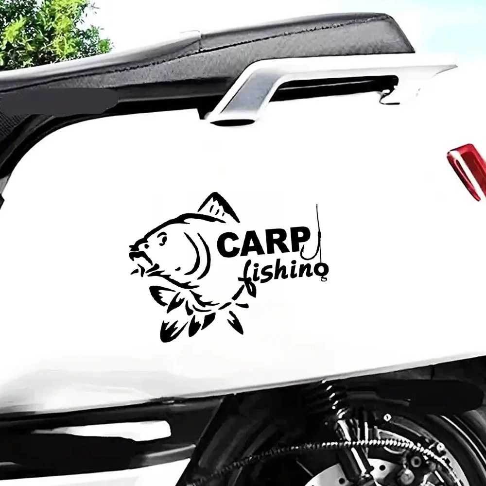 19x14cm, Carp Fishing Waterproof Car Decorative Decal, Suitable for Cars, Laptops, Bumpers, Helmets, Glass Window Sticker