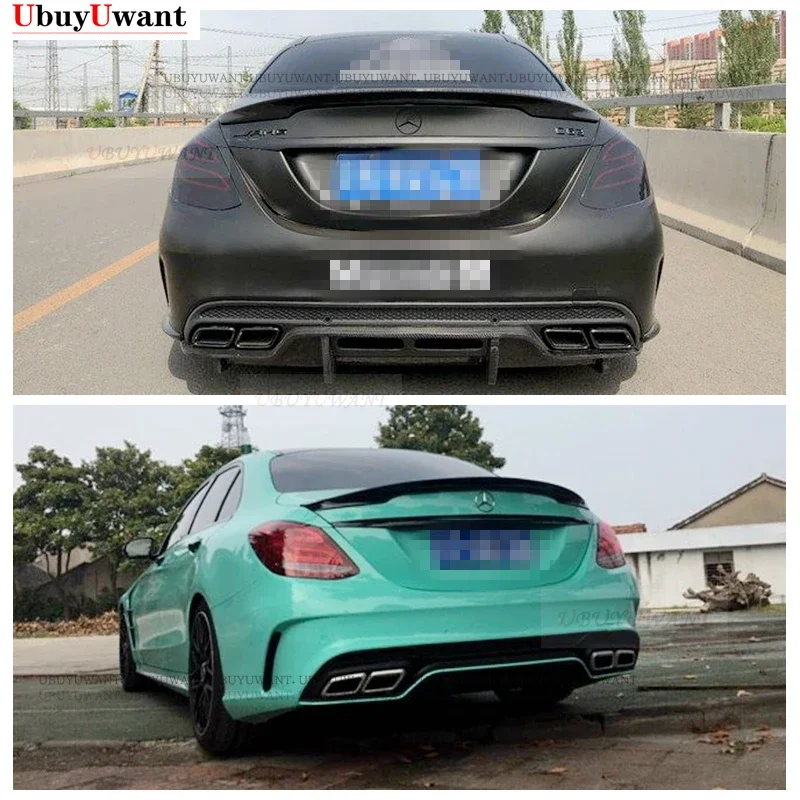 Für Benz W205 Spoiler C180 C200 C250 C300 C350 C400 C450 C220 4-Türer 2015-2020 Carlson-Stil ABS Heckspoiler