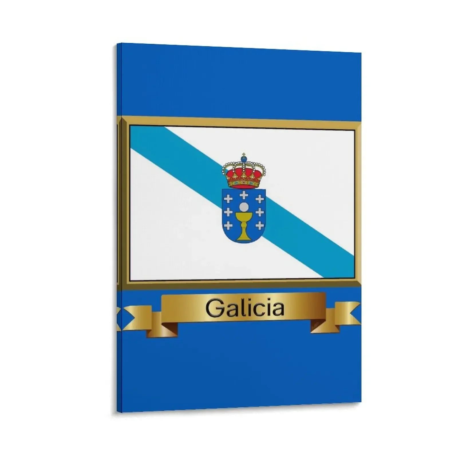 

Galicia Flag Gifts, Stickers & Products - Named Canvas Painting home decor interior bedroom decoration bedrooms decor