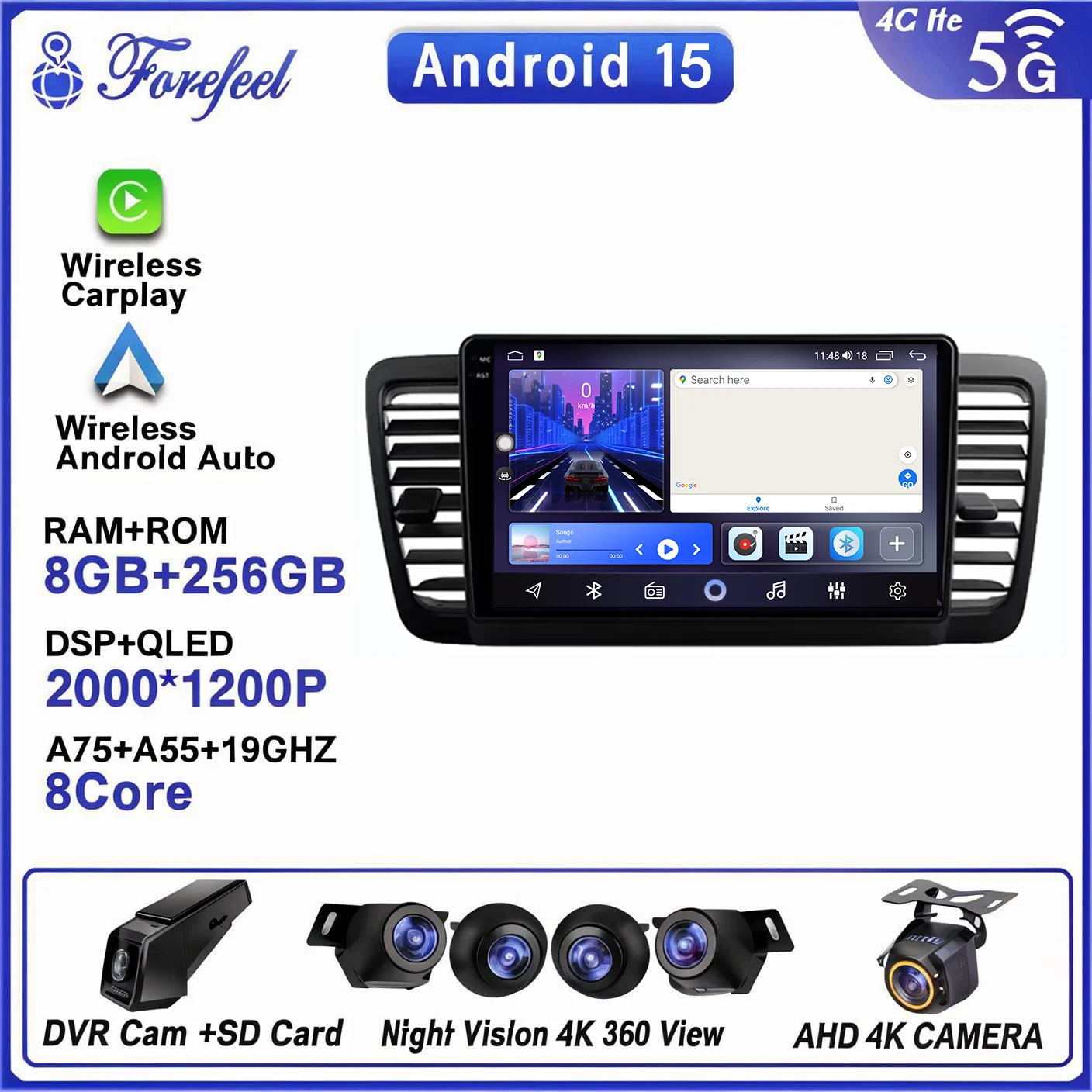 

Android 15 For Subaru Outback 3 Legacy 4 2003 - 2009 Multimedia Car Vehicle GPS Monitor Lettore Autoradio Navigation Radio