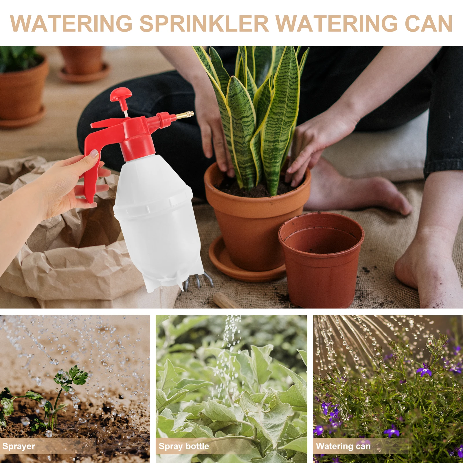 

Garden Watering Can Mister Reusable Portable Sprayer for Indoor Plants Succulents Pump Spray Bottle Plastic Strong Material