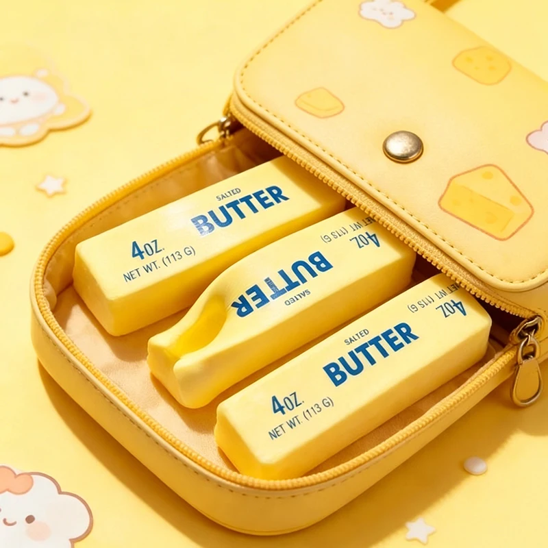 1/2PCS Squishy Butter Shaped Bar Elastic Stress Reliever Fidget Stick Anxiety Relief Prop Party Favors Souvenir Game Rewards ZYF