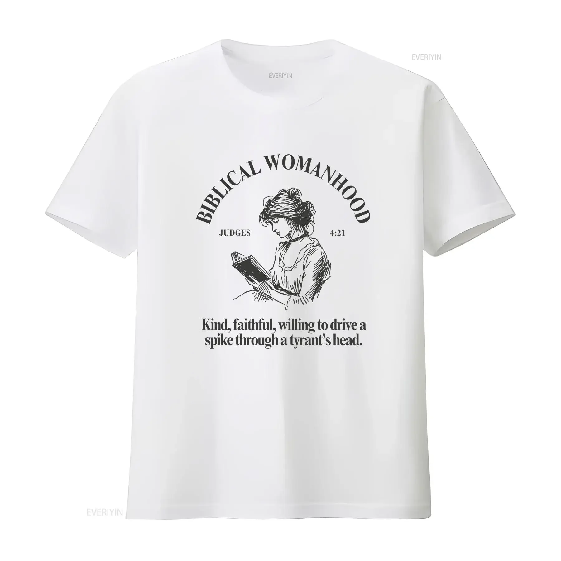 Biblical Womanhood T Shirt for Her Women Religious Christian Scripture Womens Ministry Judges 4 21 Theology Matters vintage