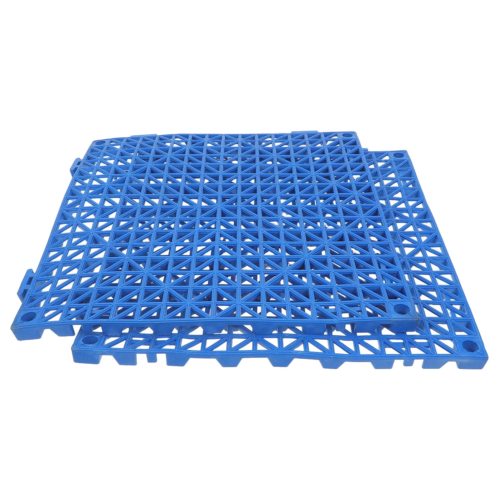 2Pcs Modular Interlocking Drainage Mats Bathroom Floor Tiles Non-Slip Shower Pool Deck Garage Drainage Floor Mats 30x30cm