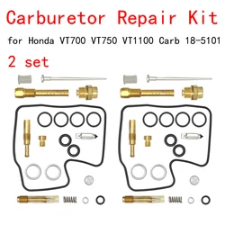 2 set Carburetor Rebuild Repair Kits For Honda SHADOW 1100 KEYSTER  VT700 VT750 VT1100 C VT1100C2 3 Motorcycle Carb 18-5101