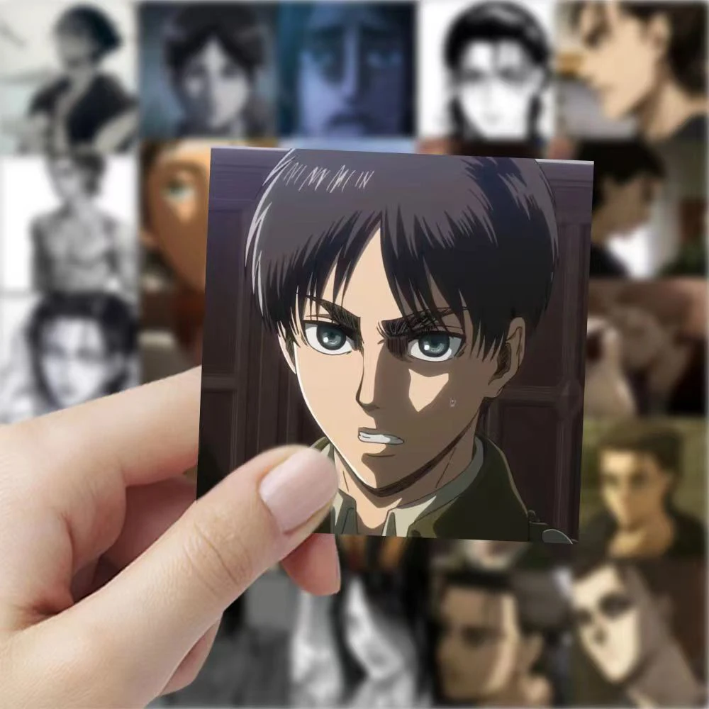 10/30/59pcs Eren Jaeger Anime Stickers Attack on Titan Sticker Motorcycle Laptop Skateboard Phone Cool Toys Decals Waterproof