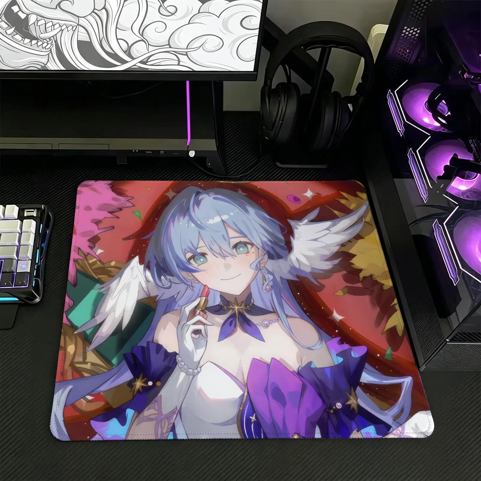 Honkai Star Rail Robin Summeretto Regular gaming mouse pad  Office mouse pad Laptop desk mat Stitched edge S/M/L size mouse pad
